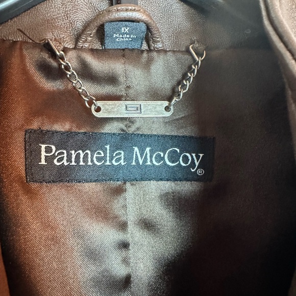 Genuine Leather Jacket in Deep Chocolate by Pamela McCoy Size 1X - Picture 8 of 11
